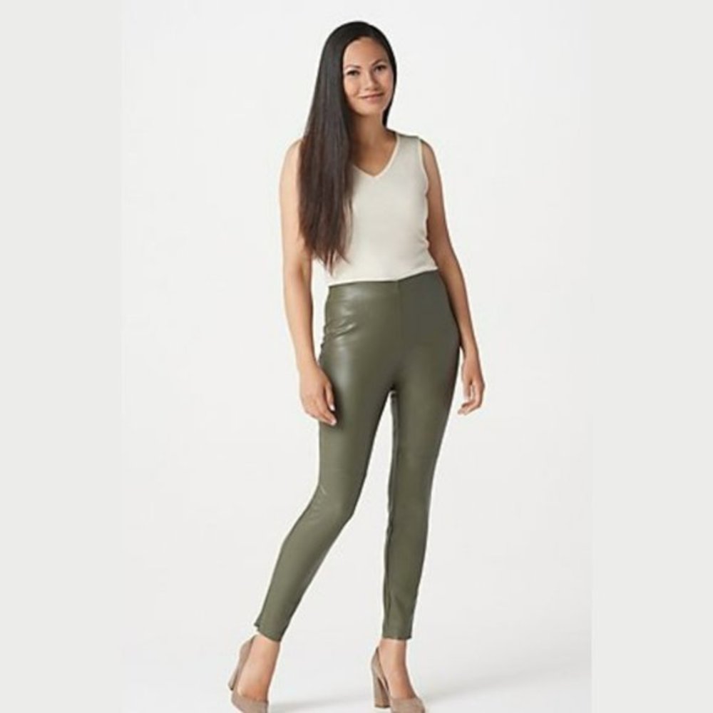 Lisa Rinna Collection Vegan Leather Leggings